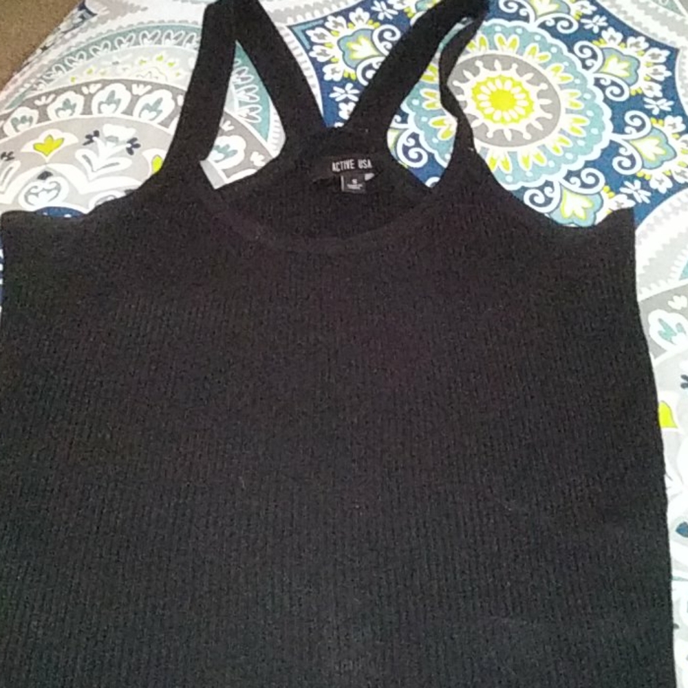 Black sweater croptip